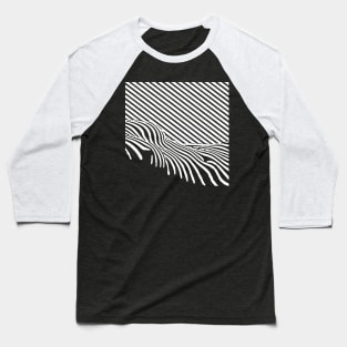 Modern Art Stripes (white) Baseball T-Shirt